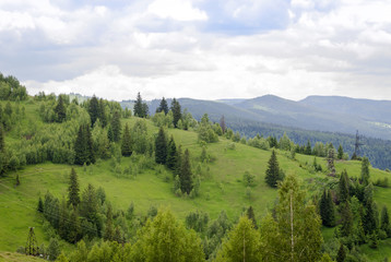 Fototapeta premium Carpathian mountains and mountain valleys