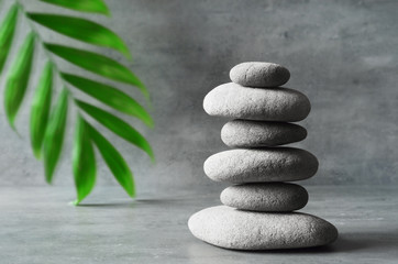 Naklejka na ściany i meble Stones balance. Zen and spa concept.
