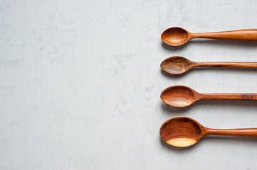 Spoons are handmade in different sizes.