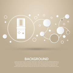 Tetris icon on a brown background with elegant style and modern design infographic. Vector