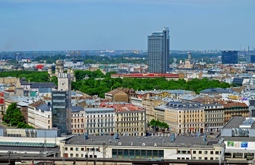 Fototapeta premium Panoramic view of Riga city, the capital of Latvia