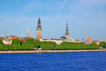 Panoramic view of Riga city, the capital of Latvia