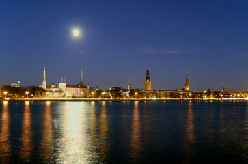 Panoramic view of Riga city, the capital of Latvia