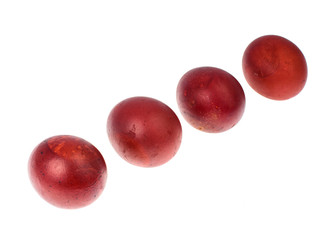 Red painted eggs as symbol of the holiday of Easter