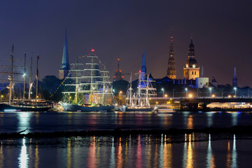 Panoramic view of Riga city, the capital of Latvia