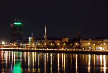 Obraz premium Panoramic view of Riga city, the capital of Latvia