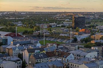 Panoramic view of Riga city, the capital of Latvia