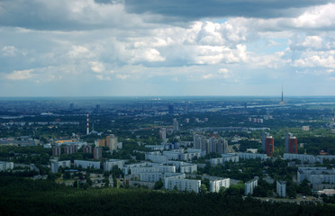 Panoramic view of Riga city, the capital of Latvia