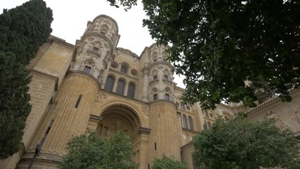 Low angle of the south portal of the Cathedral