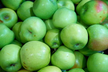 green apples background