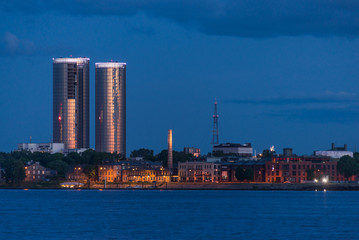 Panoramic view of Riga city, the capital of Latvia