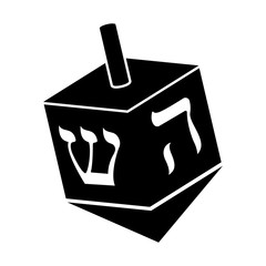 Obraz premium Jewish dreidel icon