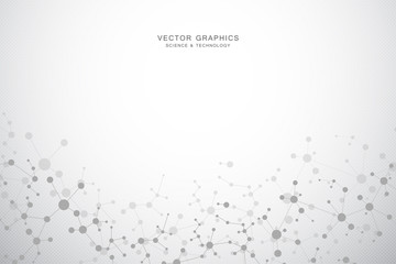 Molecular structure background. Genetic and science research.