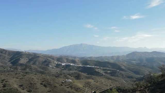 Benaque, native town of the Spanish poet, Salvador Rueda, between mountains