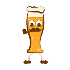 Vintage happy beer cartoon character