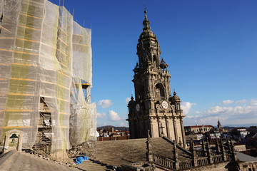 Catedral de Santiago de Compostela, restauración campanario, techos 