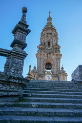 Fototapeta na wymiar Torre de la catedral de Santiago de Compostela, españa. 