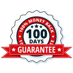Obraz premium 100 Days Money Back illustration