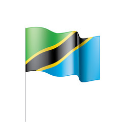 Tanzania flag, vector illustration