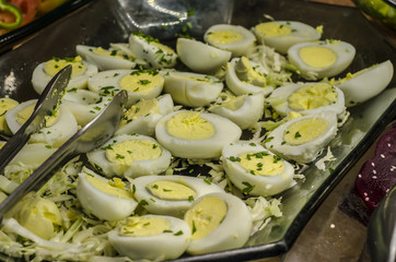 Ovos de galinha cozidos