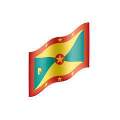 Grenada flag, vector illustration