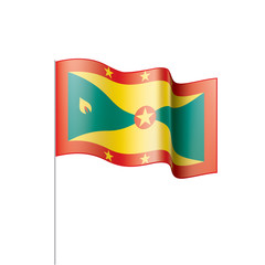 Grenada flag, vector illustration