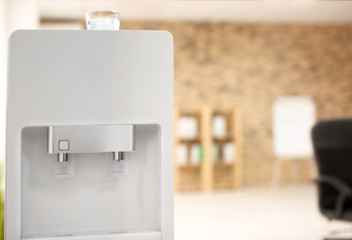 Modern water cooler indoors