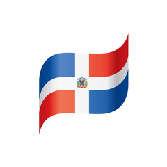 Dominicana flag, vector illustration
