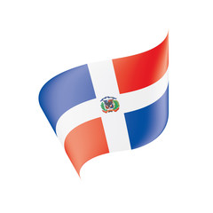 Dominicana flag, vector illustration