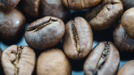 macro coffee beans