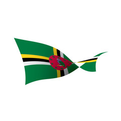 Dominica flag, vector illustration