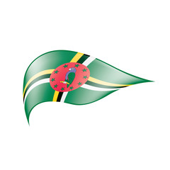 Dominica flag, vector illustration