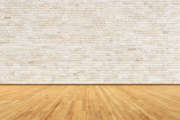 Empty room with wall and wooden floor
