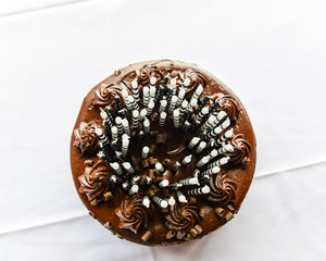 chocolate cake with 100 candles 