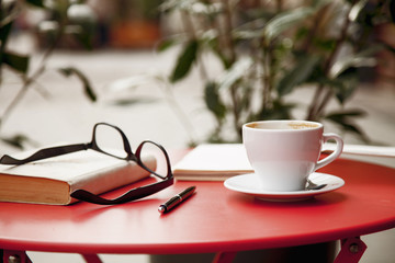 Place for remotely work. (Freelance, time management, freedom concept)