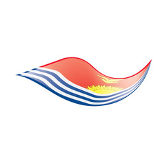 Obraz premium Kiribati flag, vector illustration