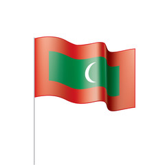 Maldives flag, vector illustration