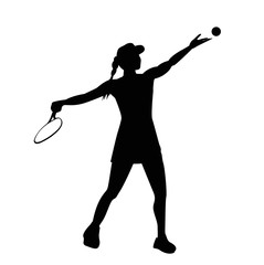 The girl playing tennis.