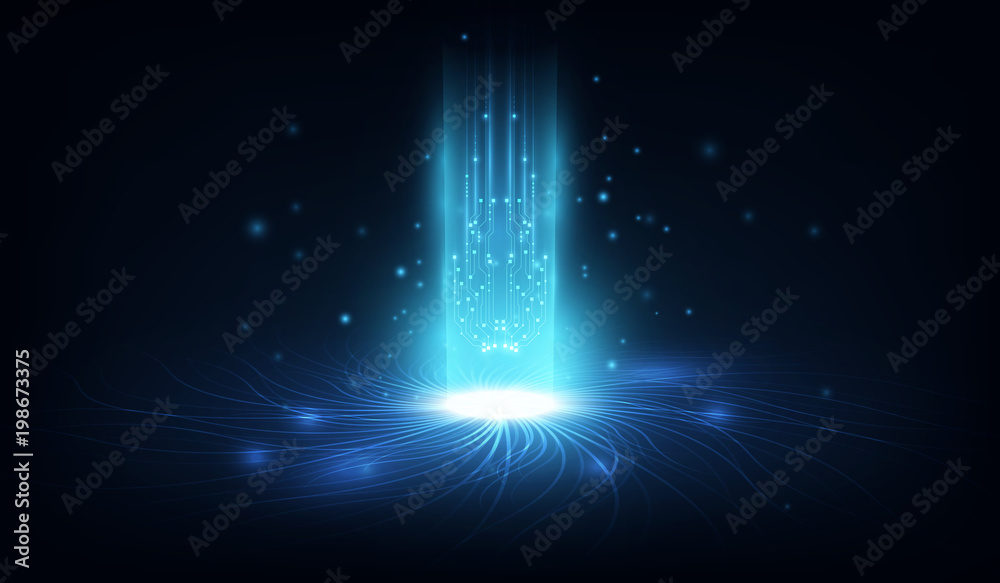 Poster abstract circuit networking blockchain concept background