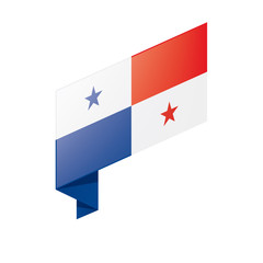 Panama flag, vector illustration