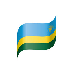 Rwanda flag, vector illustration