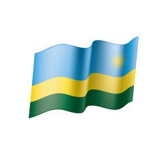 Rwanda flag, vector illustration