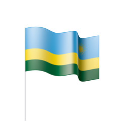 Rwanda flag, vector illustration