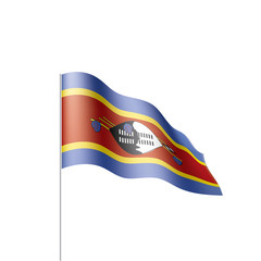 Swaziland flag, vector illustration