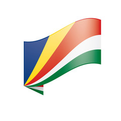 Seychelles flag, vector illustration