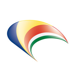 Seychelles flag, vector illustration