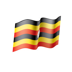 Uganda flag, vector illustration