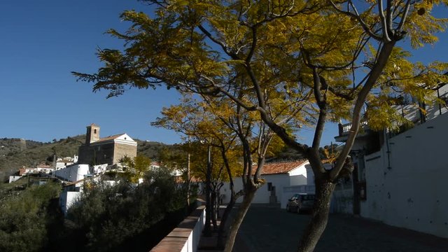 Main street of Benaque, native town of the Spanish poet, Salvador Rueda