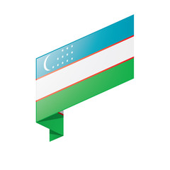 Uzbekistan flag, vector illustration