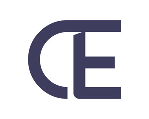 Obraz premium CE initial alphabet typography typeface typeset logotype alphabet image vector icon